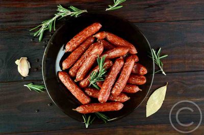 Grilled Beer-cooked Sausages